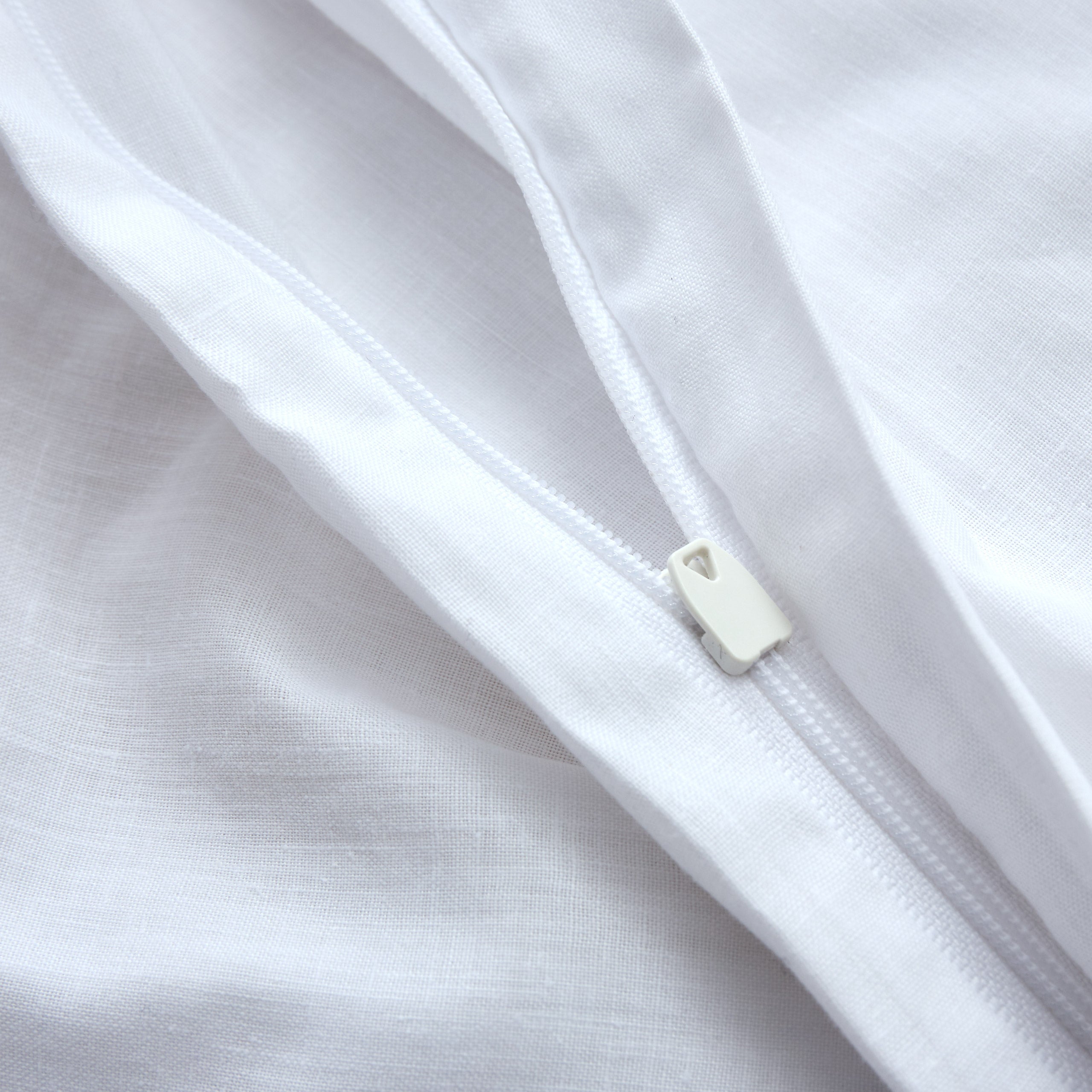 Premium Bettwäsche Everyday - Ganzjahres Bettbezug 155x200 cm & Kissenbezug 80x80 cm - Weiß