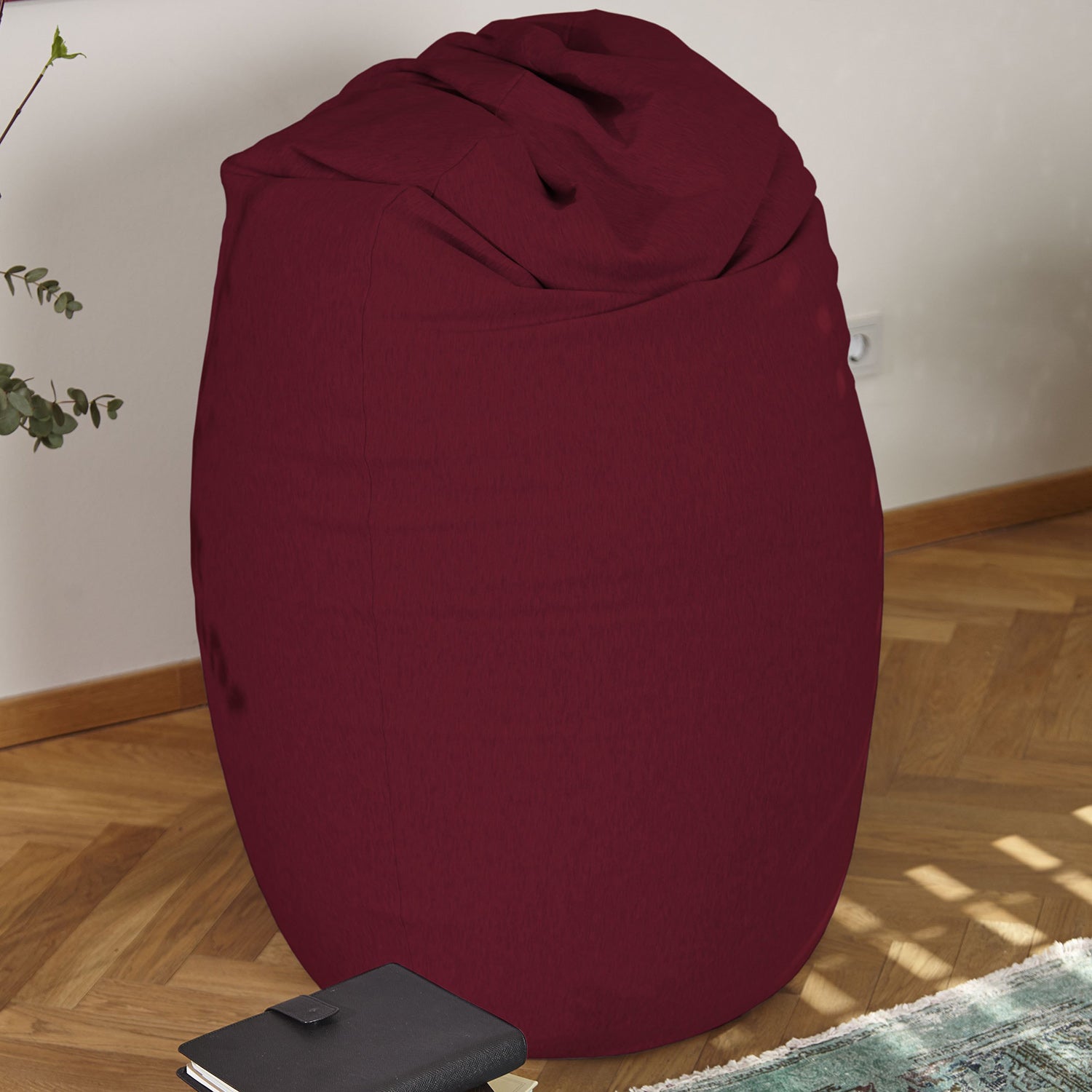 Flexi Comfort Sitzsack - Premium Bean Bag Sitzkissen - Medium 142 x 84 cm - Rot