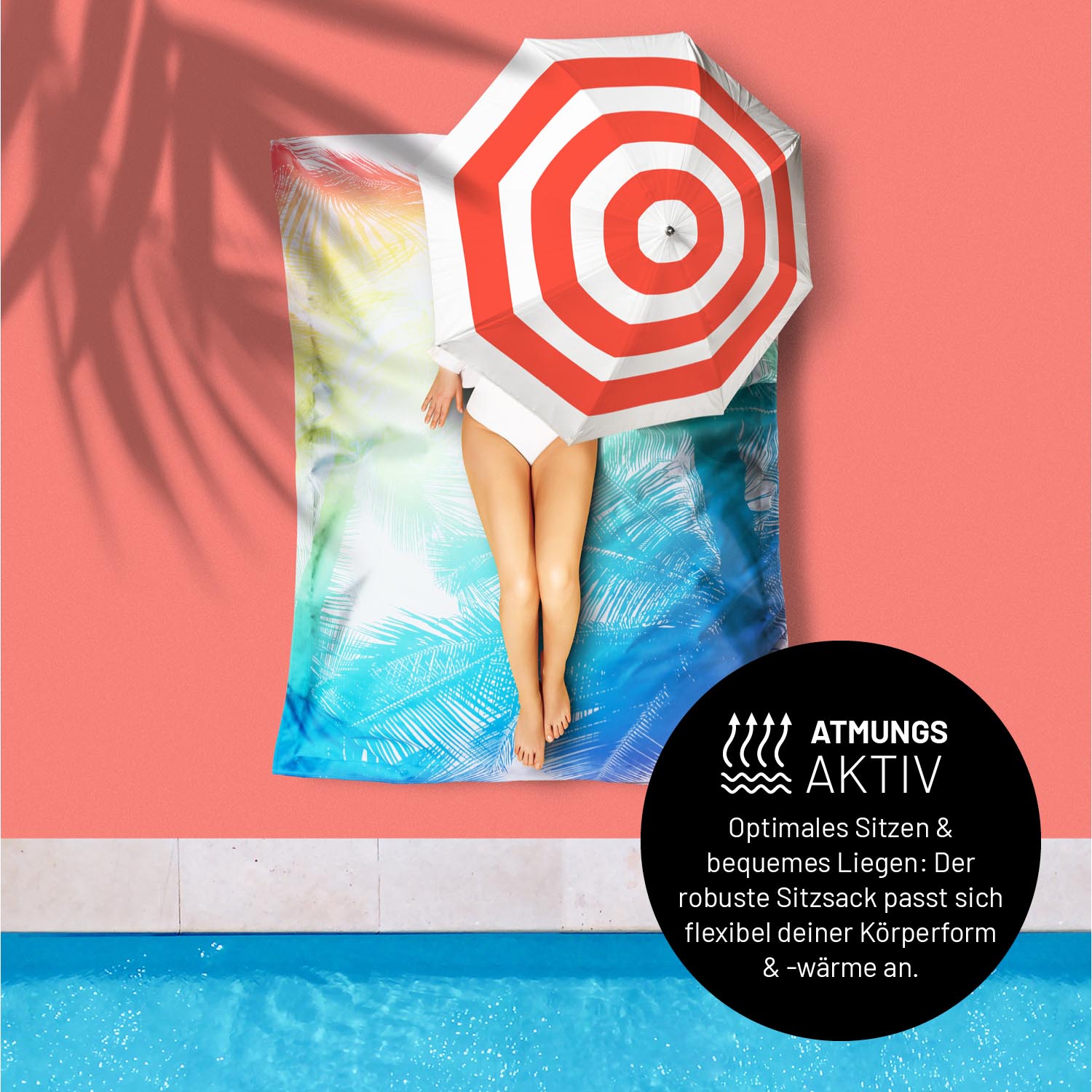 Sitzsack Classic XXL (380 L) - indoor & outdoor - Special Edition Tropical Regenbogen