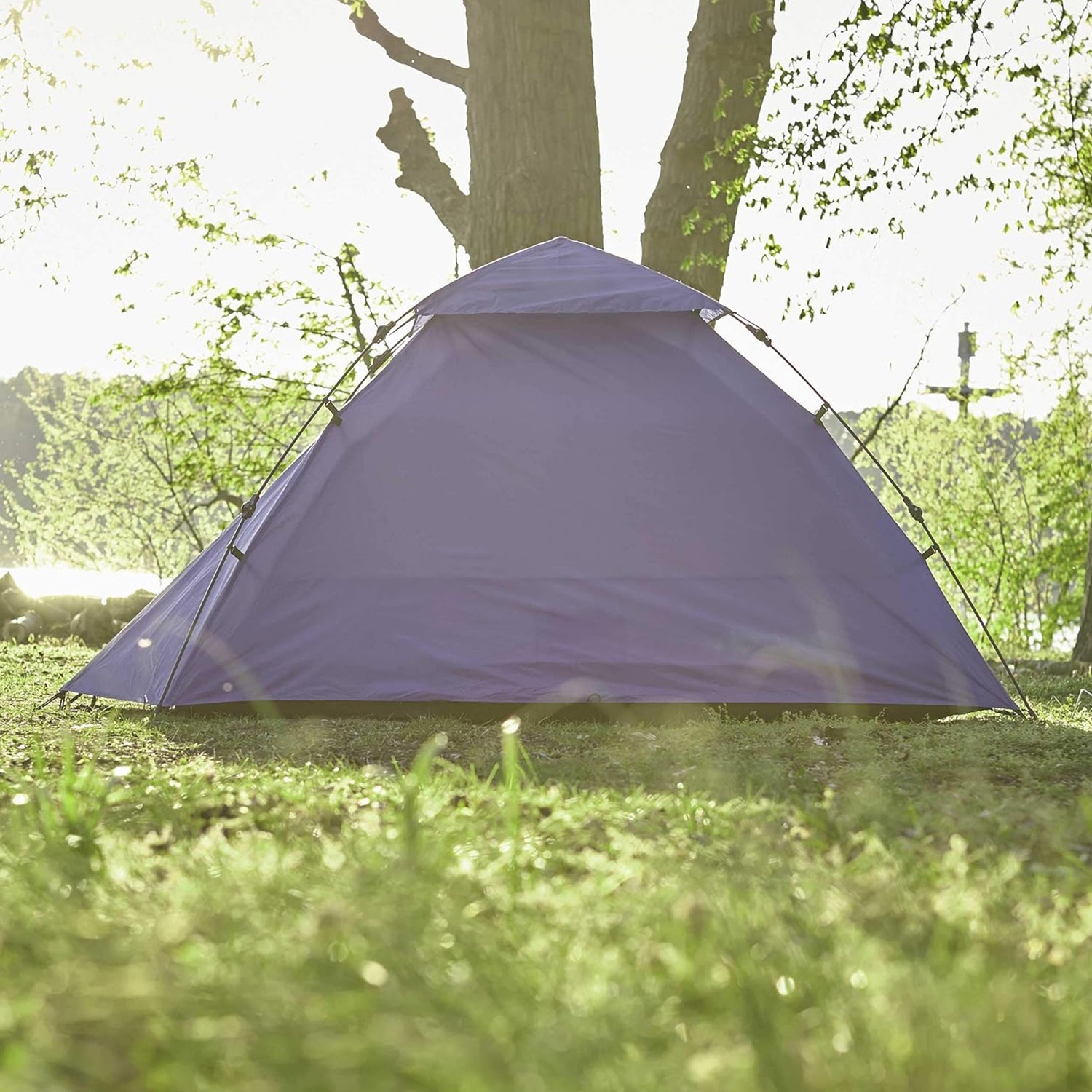 Pop Up Familienzelt Wurfzelt 3 Personen Zelt - 215 x 195 x 120 cm - Blau
