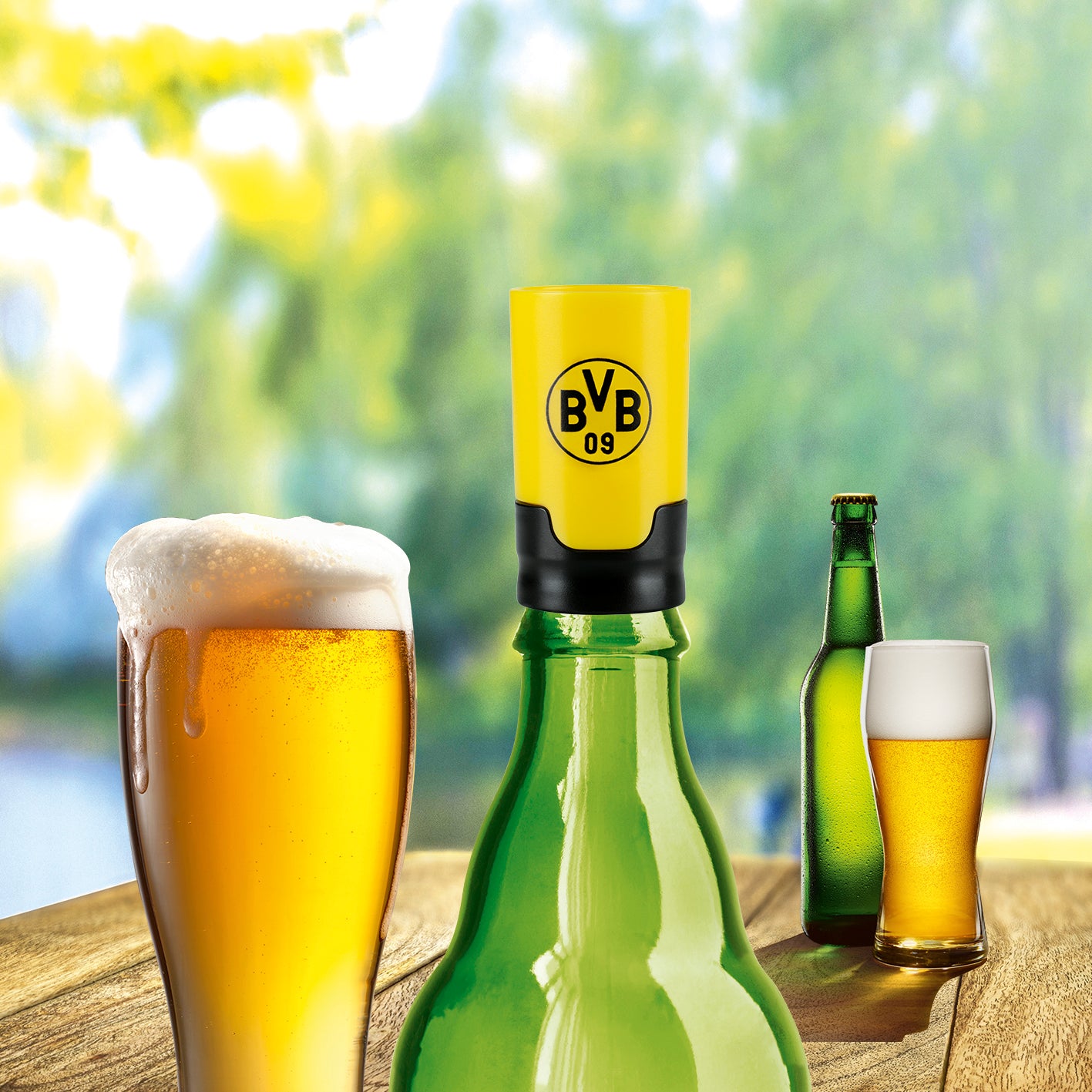 Bier-Aufbereiter im BVB-Design