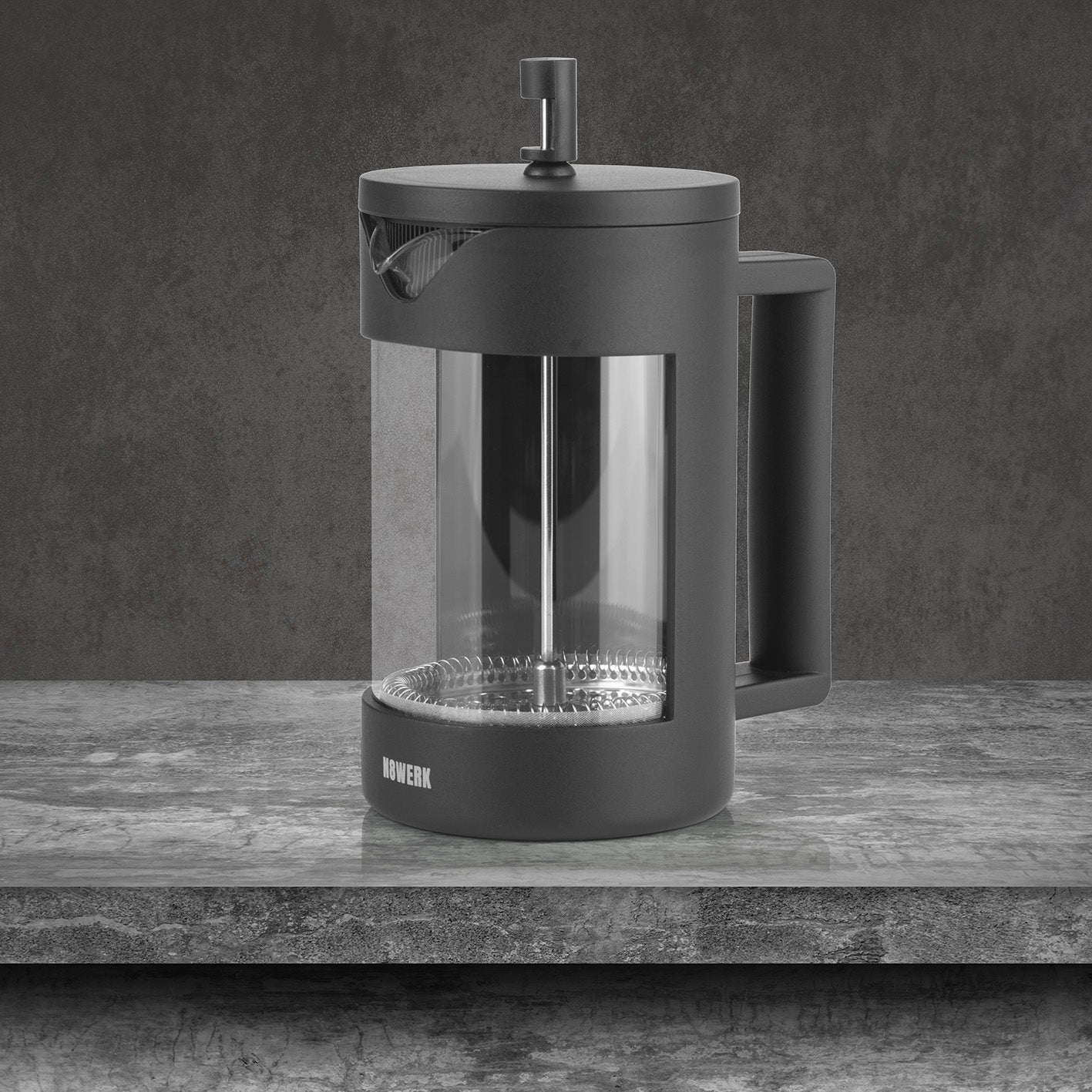 Kaffeebereiter Edelstahl Coffee-Press-System - 800 ml - Midnight Edition