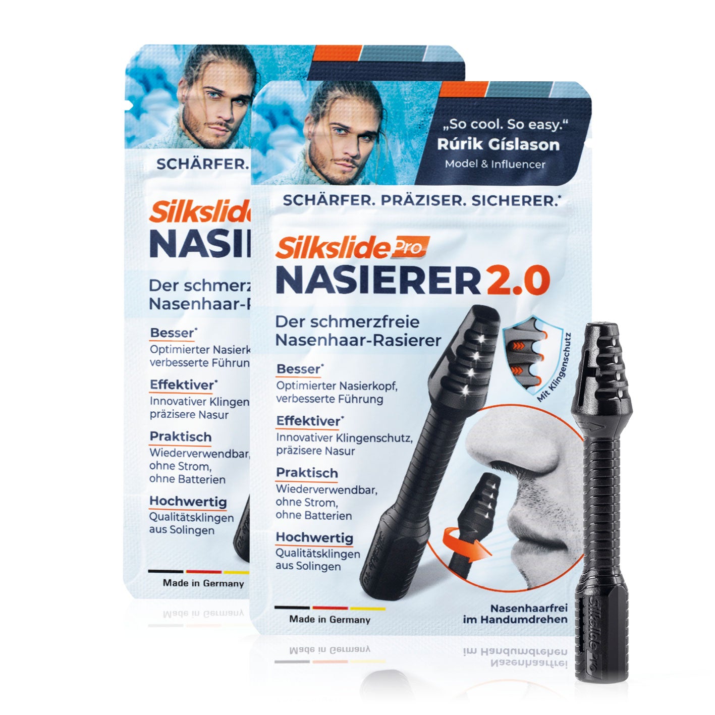 Pro Nasenhaartrimmer - Nasierer 2.0 - 2er-Set