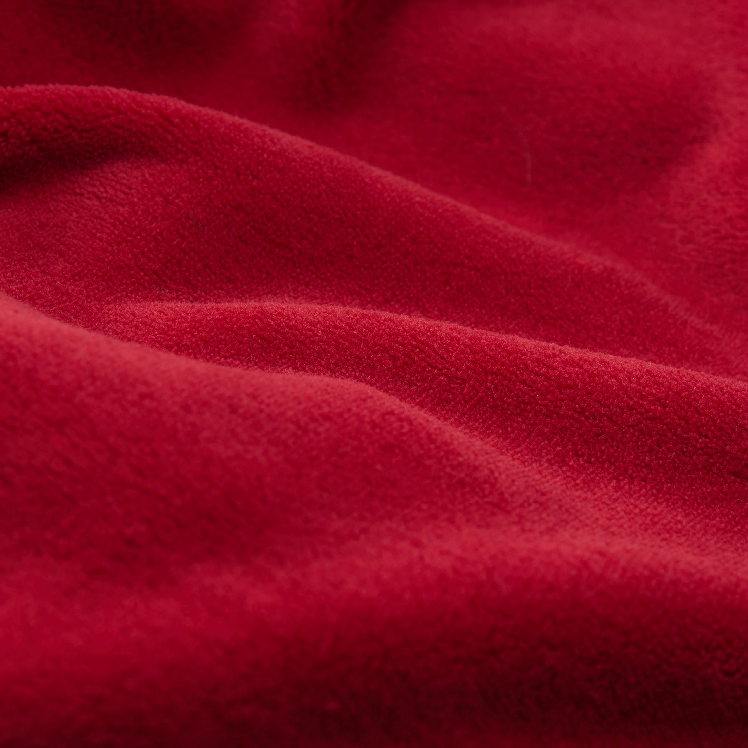 Luxury Mikrofaser Bademantel mit Kapuze für Damen und Herren - Rot - Größe L