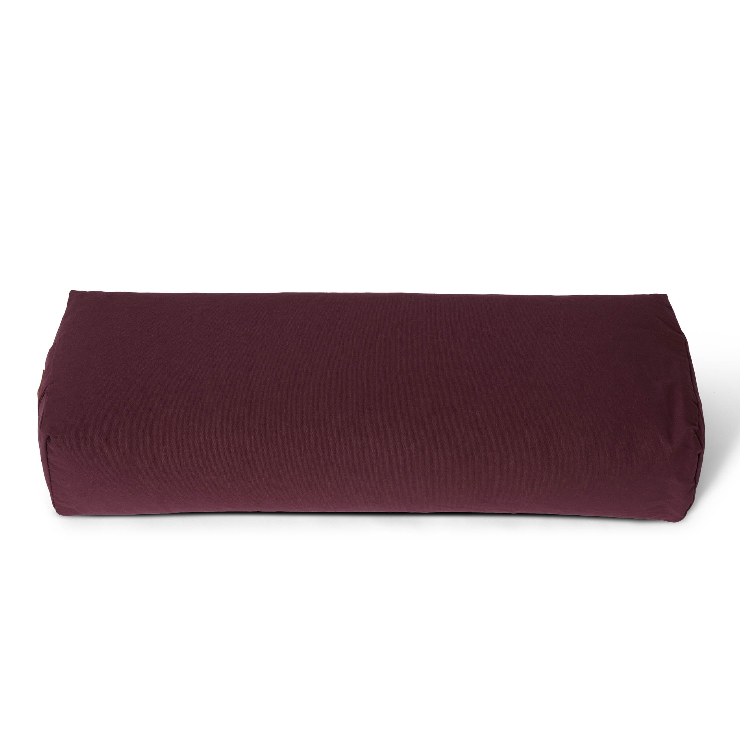 Yoga-Bolster Paravati - gefüllt mit Bio-Buchweizenschalen - 67 x 22 x 13 cm - Bordeaux