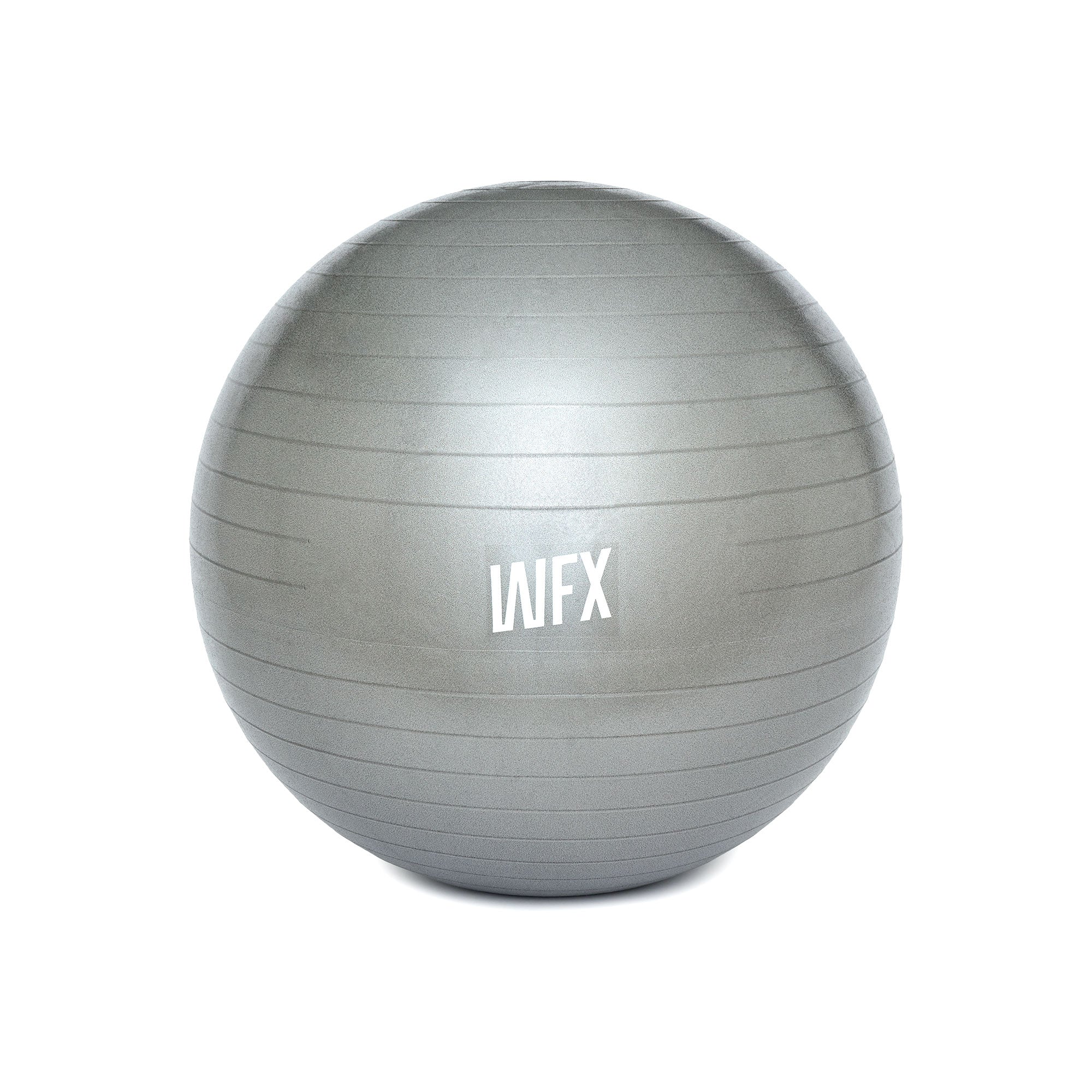 Gymnastikball inkl. Ballpumpe - Fitness Sitzball - Silber - 55 cm