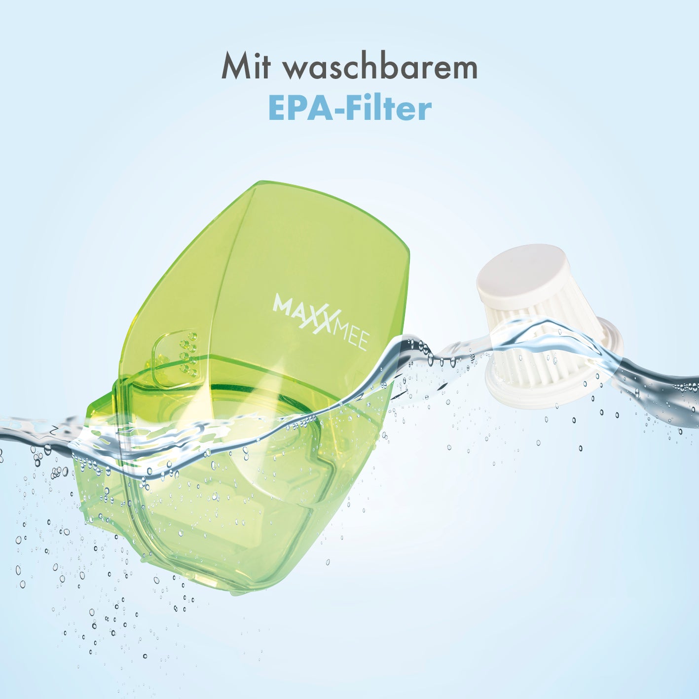 Milben-Handstaubsauger Kompakt mit UV-C Licht  - weiß/limegreen