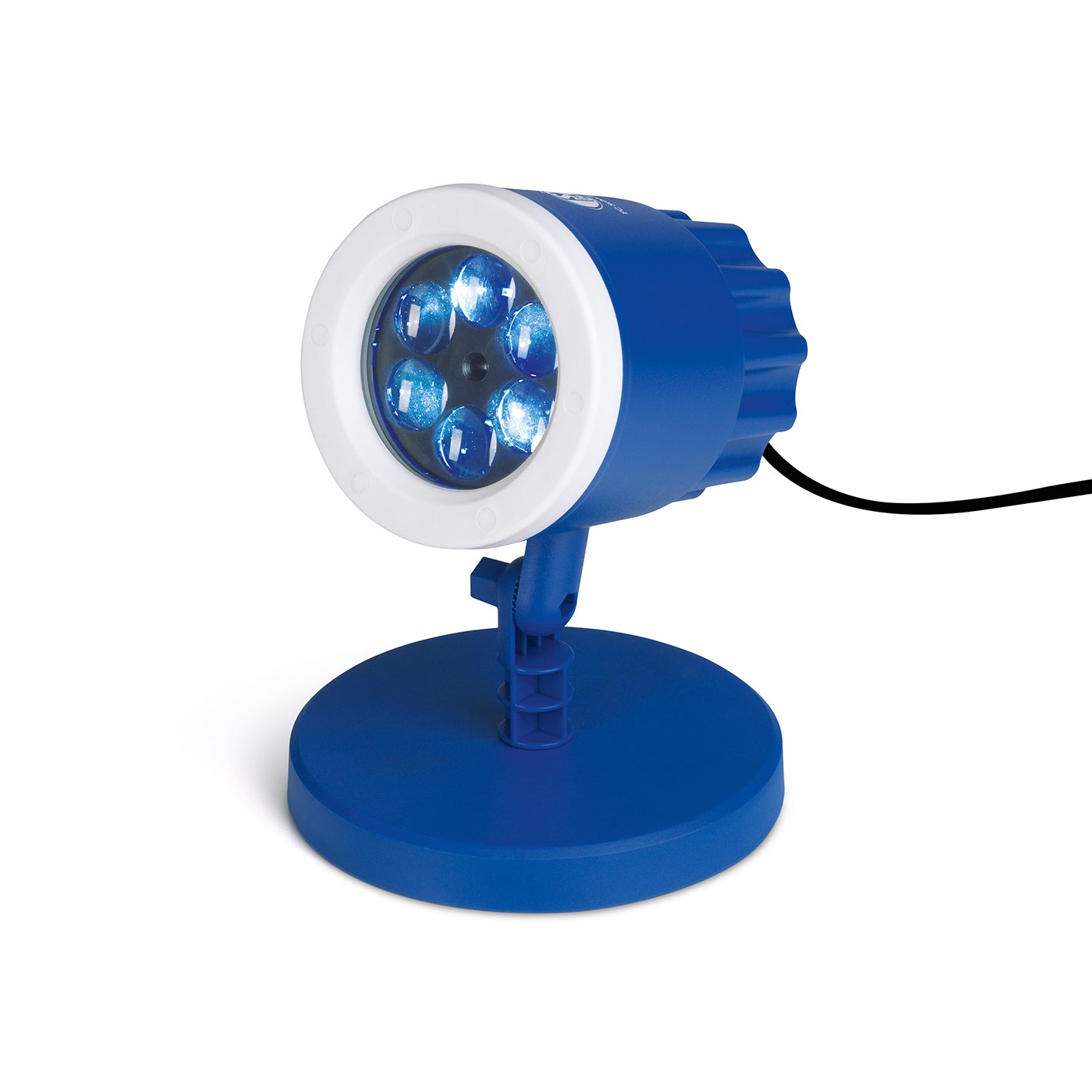 LED-Motivstrahler 7,5W blau/weiß mit Logo