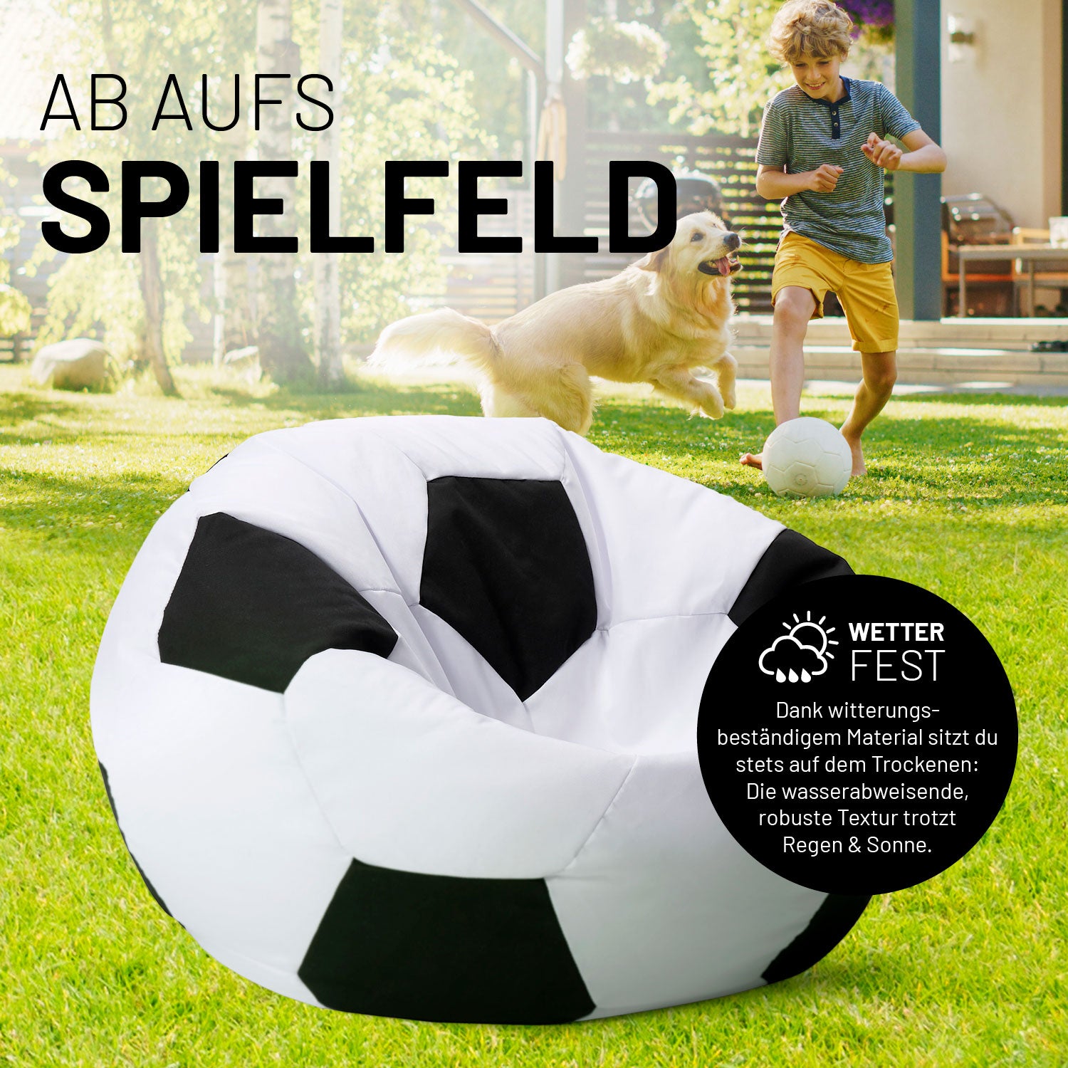 Luxury Fußball Sitzsack (300 L) - indoor & outdoor