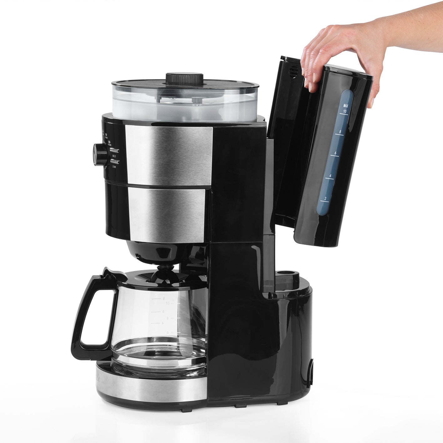 FRESH-AROMA-INTENSE Filterkaffeemaschine mit Mahlwerk - Glas