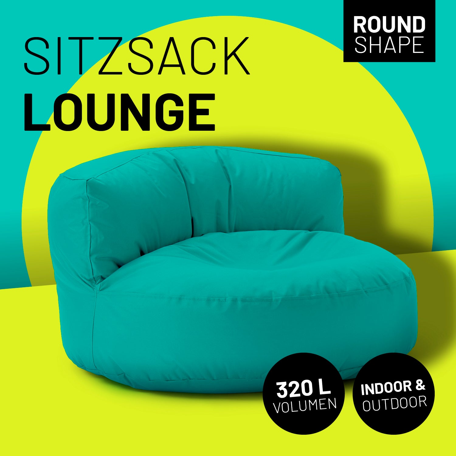 Sitzsack Lounge (320 L) - In- & outdoor - Türkis