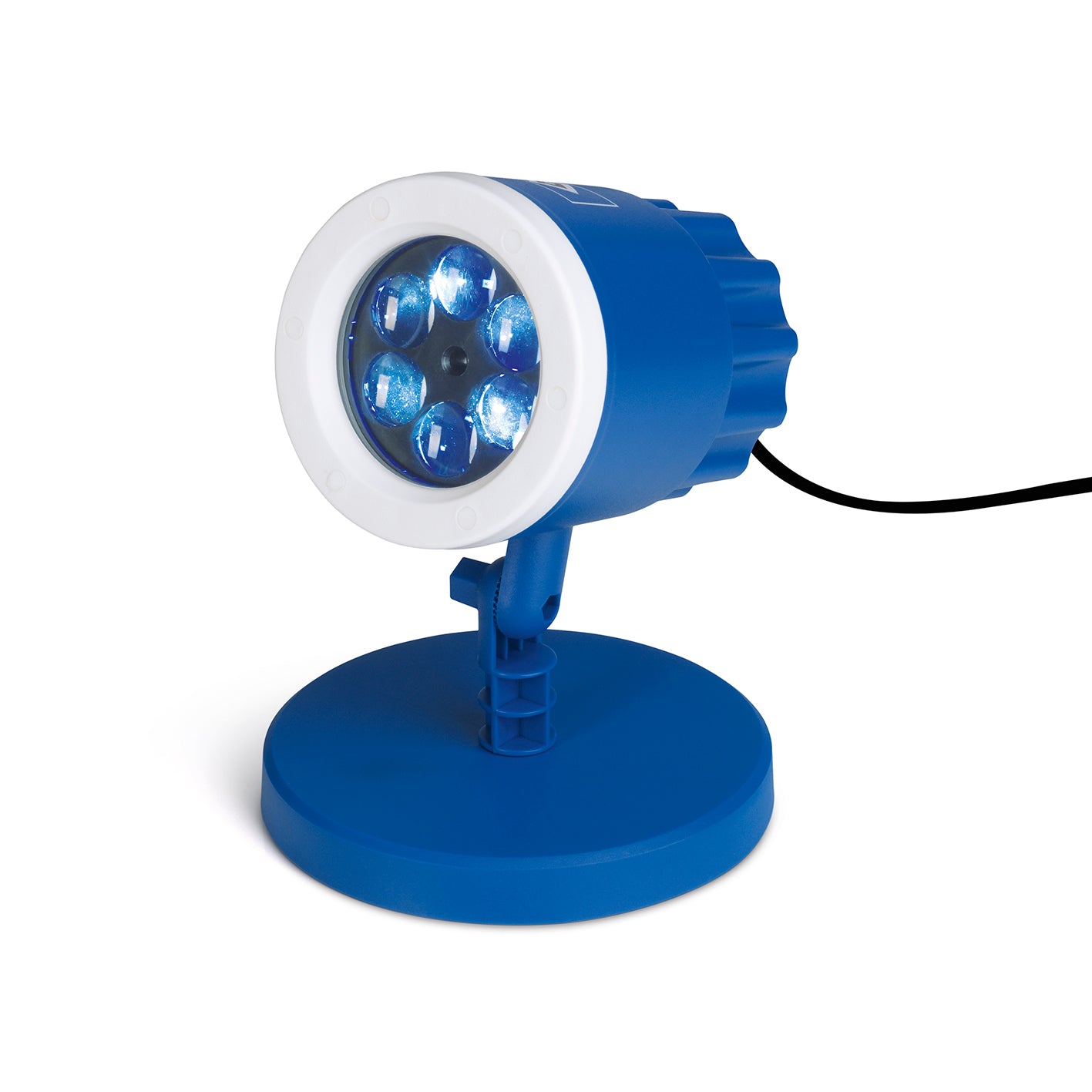 LED-Motivstrahler - 7,5 Watt - blau mit Logo