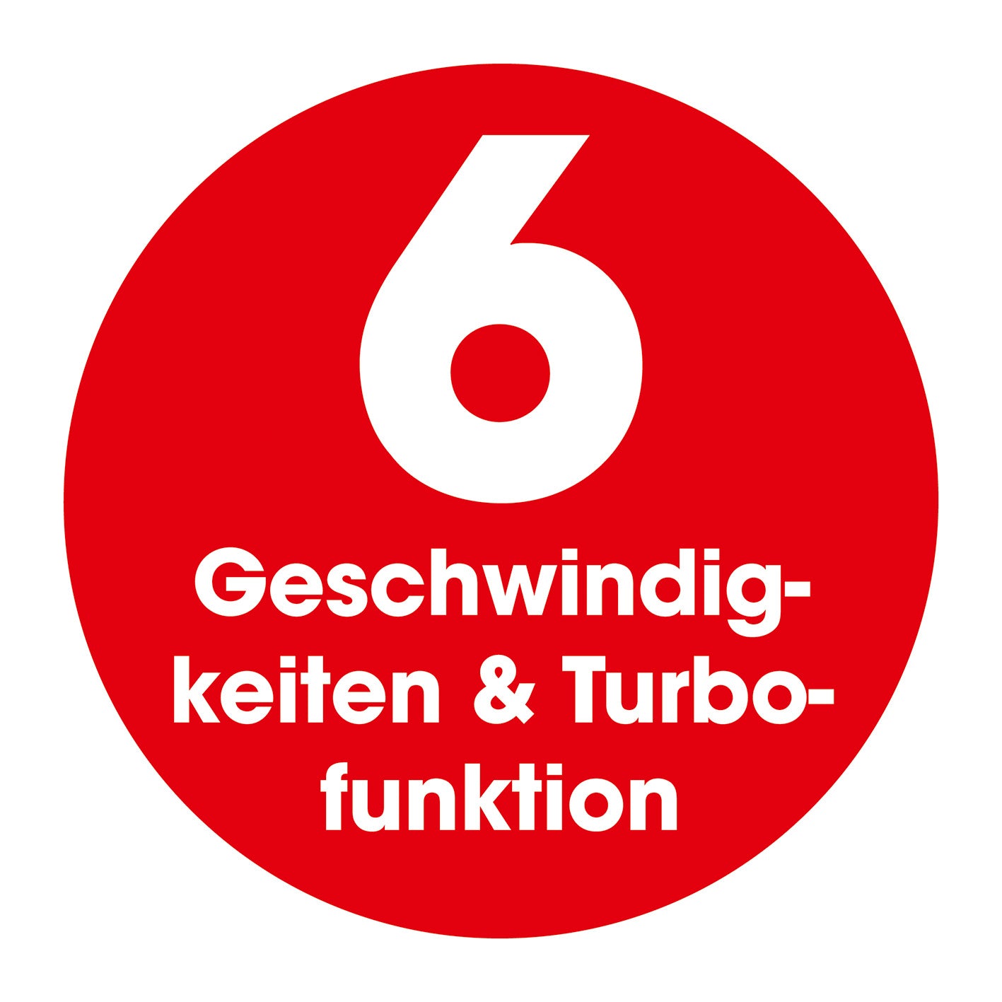 Küchenmaschine - 6 Geschwindigkeitsstufen und Turbofunktion - Edelstahl / rot