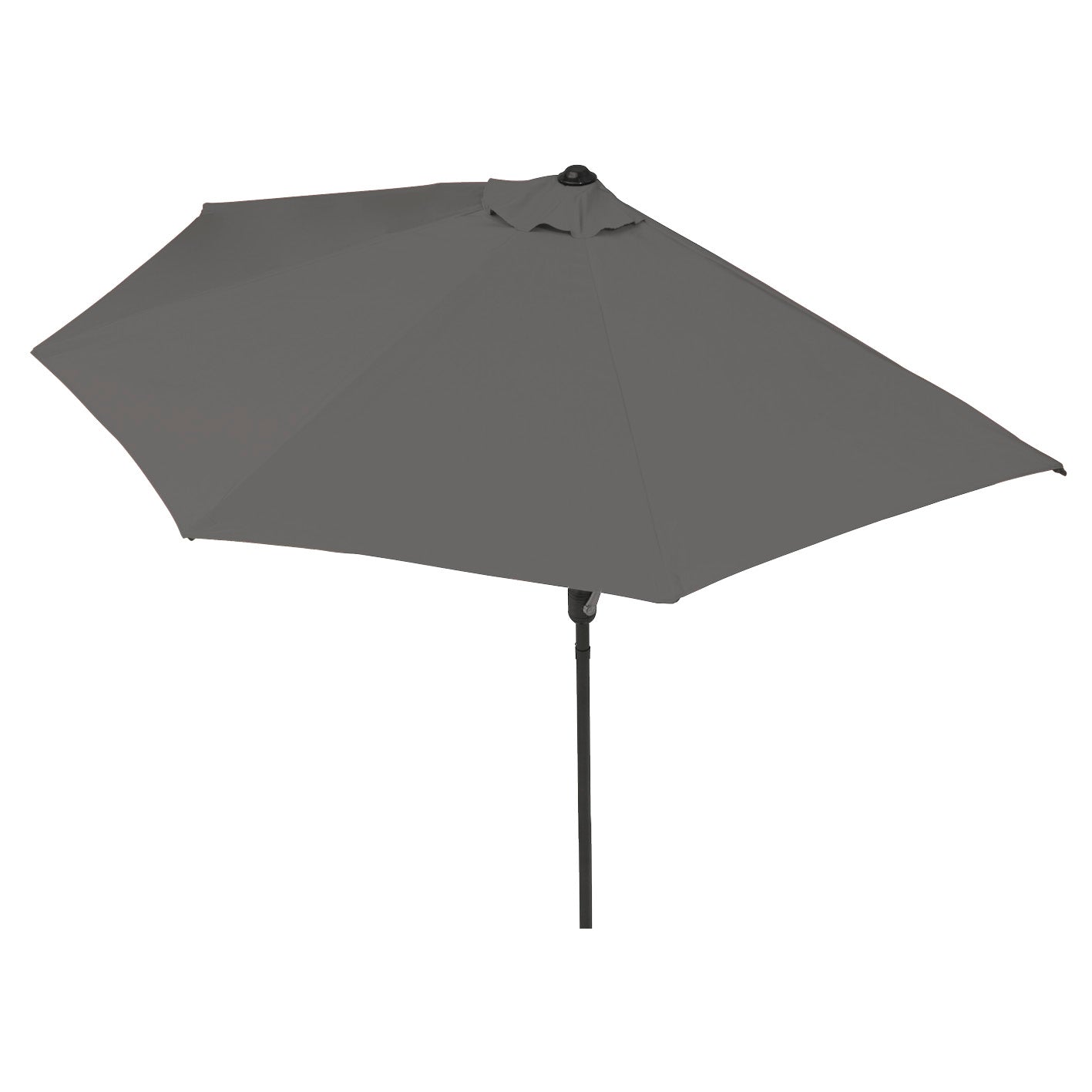 Sonnenschirm mit UV-Schutz - halbrund 270x140 cm - grau