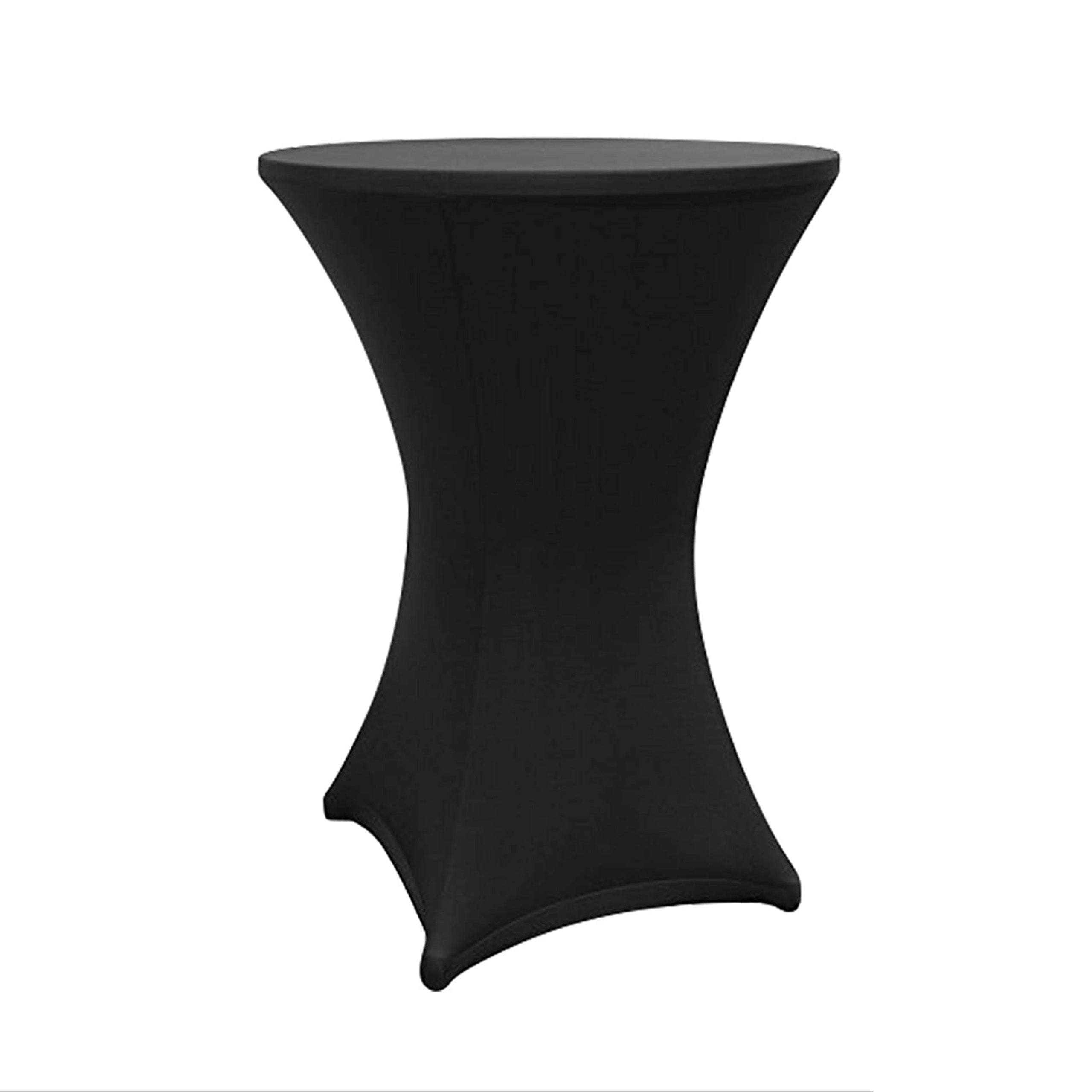Stehtischhusse - Tisch Bezug - Husse -  Ø 70-75 cm - Schwarz